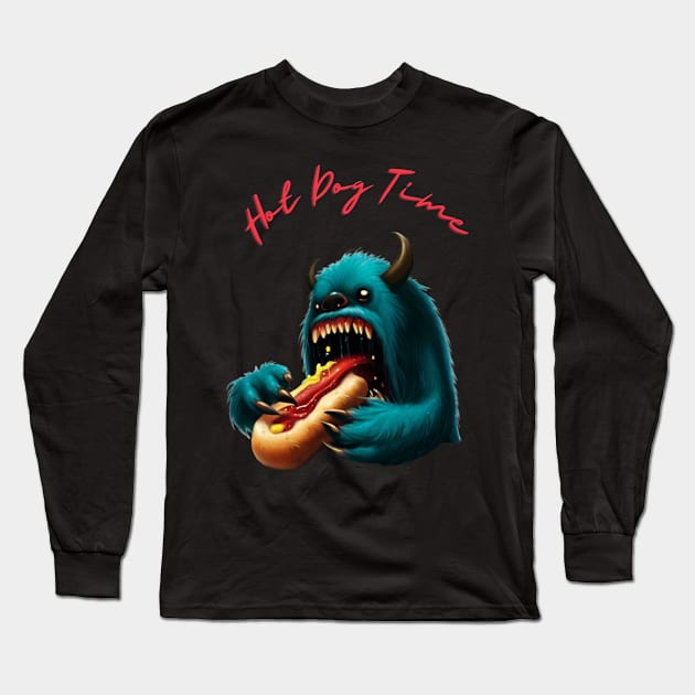 Hot Dog Monster Long Sleeve T-Shirt by WEARDROBES